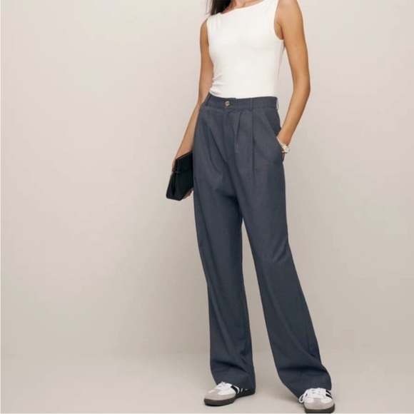 Reformation Mason Pants Grey Pants - Picture 2 of 5